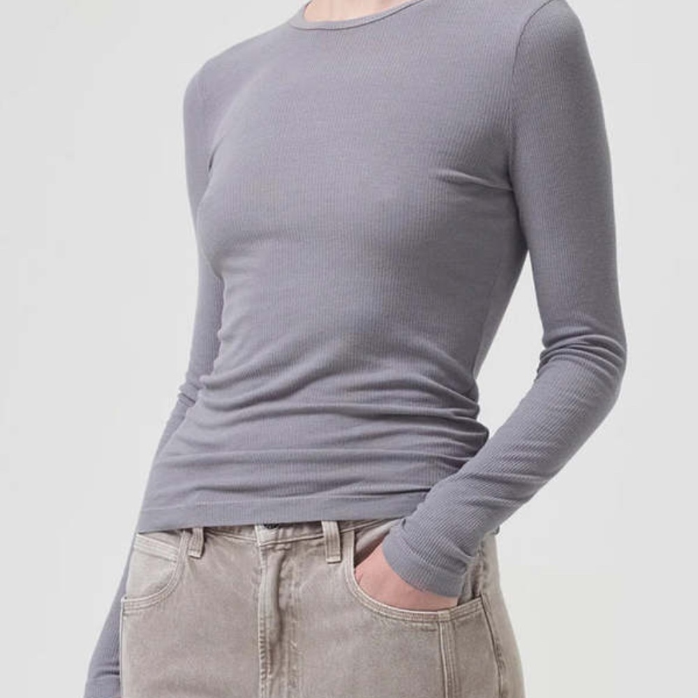 Agolde Shona Tee in Storm Cloud S